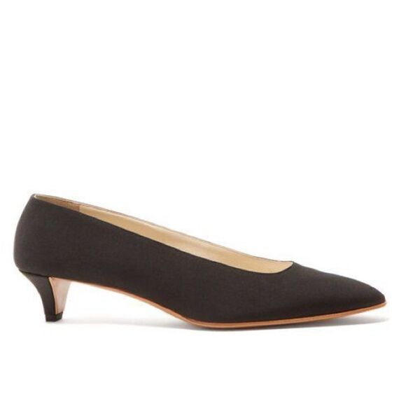The Row Shoes - Revolve The Row Lady D Di crepe kitten-heel pumps Kitten Heel Pumps